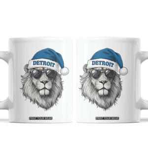 Vintage LF Christmas Coffee Mug Game Day Santa Hat Football Lovers TS10 White Print Your Wear