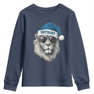 Vintage LF Christmas Youth Sweatshirt Game Day Santa Hat Football Lovers TS10 Navy Print Your Wear