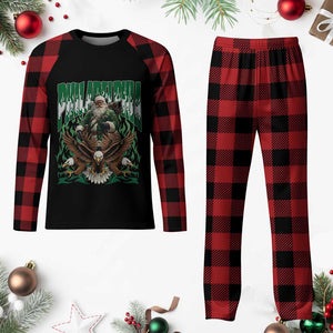 Funny Xmas Philly Plaid Pajama Set Fly Santa Fly PFE Pride TS10 Buffalo Plaid Print Your Wear