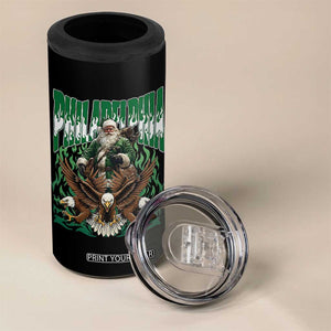 Funny Xmas Philly 4 in 1 Can Cooler Tumbler Fly Santa Fly PFE Pride TS10 Print Your Wear