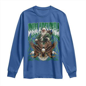 Funny Xmas Philly Long Sleeve Shirt Fly Santa Fly PFE Pride TS10 Royal Blue Print Your Wear