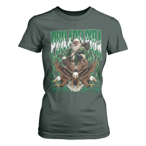 Funny Xmas Philly T Shirt For Women Fly Santa Fly PFE Pride TS10 Dark Forest Green Print Your Wear