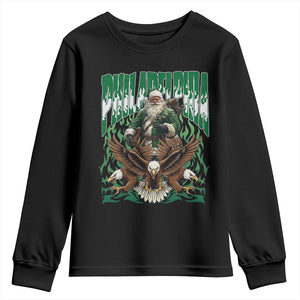 Funny Xmas Philly Youth Sweatshirt Fly Santa Fly PFE Pride TS10 Black Print Your Wear