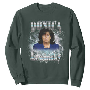 Funny Donica Lewinsky Sweatshirt Big Beautiful Bill Clinton Bubba Trump Bootleg TS10 Dark Forest Green Print Your Wear