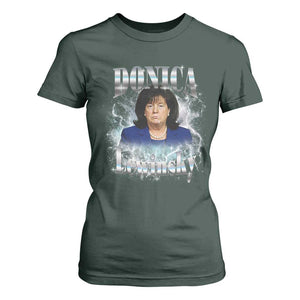 Funny Donica Lewinsky T Shirt For Women Big Beautiful Bill Clinton Bubba Trump Bootleg TS10 Dark Forest Green Print Your Wear
