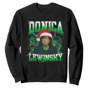 Funny Christmas Donica Lewinsky Sweatshirt Big Beautiful Bill Clinton Bubba Trump TS10 Black Print Your Wear
