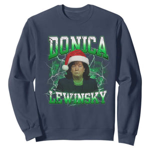 Funny Christmas Donica Lewinsky Sweatshirt Big Beautiful Bill Clinton Bubba Trump TS10 Navy Print Your Wear