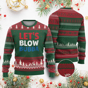 Let's Blow Bubba Ugly Christmas Sweater Donica Lewinsky Political Humor TS10 Red Green Print Your Wear