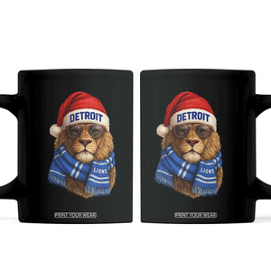 Vintage LF Christmas Coffee Mug Game Day Santa Hat Football Lovers TS10 Black Print Your Wear