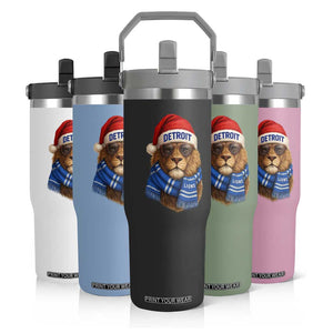 Vintage LF Christmas Flip Straw Tumbler Game Day Santa Hat Football Lovers TS10 Print Your Wear
