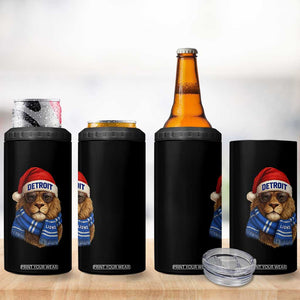 Vintage LF Christmas 4 in 1 Can Cooler Tumbler Game Day Santa Hat Football Lovers TS10 Print Your Wear