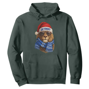 Vintage LF Christmas Hoodie Game Day Santa Hat Football Lovers TS10 Dark Forest Green Print Your Wear