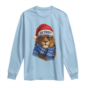 Vintage LF Christmas Long Sleeve Shirt Game Day Santa Hat Football Lovers TS10 Light Blue Print Your Wear
