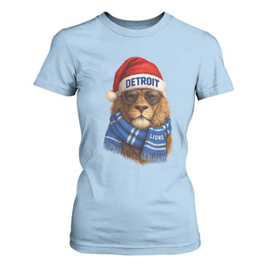 Vintage LF Christmas T Shirt For Women Game Day Santa Hat Football Lovers TS10 Light Blue Print Your Wear