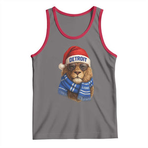 Vintage LF Christmas Tank Top Game Day Santa Hat Football Lovers TS10 Deep Heather Red Print Your Wear
