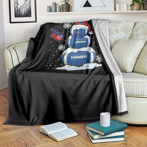 Christmas BFB Football Throw Blanket Vintage 90s BFB Sports Fan Football Snowman Xmas Pajamas TS10 Print Your Wear