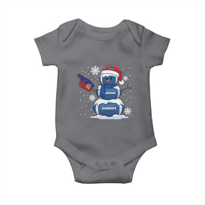 Christmas BFB Football Baby Onesie Vintage 90s BFB Sports Fan Football Snowman Xmas Pajamas TS10 Charcoal Print Your Wear