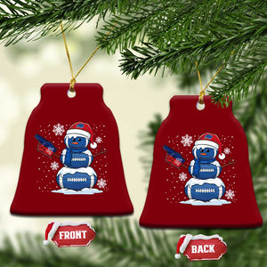 Christmas BFB Football Ceramic Ornament Vintage 90s BFB Sports Fan Football Snowman Xmas Pajamas TS10 Print Your Wear