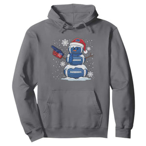 Christmas BFB Football Hoodie Vintage 90s BFB Sports Fan Football Snowman Xmas Pajamas TS10 Charcoal Print Your Wear