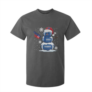 Christmas BFB Football T Shirt For Kid Vintage 90s BFB Sports Fan Football Snowman Xmas Pajamas TS10 Dark Heather Print Your Wear