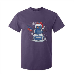 Christmas BFB Football T Shirt For Kid Vintage 90s BFB Sports Fan Football Snowman Xmas Pajamas TS10 Purple Print Your Wear