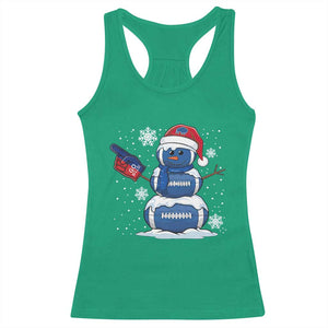 Christmas BFB Football Racerback Tank Top Vintage 90s BFB Sports Fan Football Snowman Xmas Pajamas TS10 Irish Green Print Your Wear