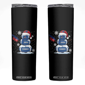 Christmas BFB Football Skinny Tumbler Vintage 90s BFB Sports Fan Football Snowman Xmas Pajamas TS10 Black Print Your Wear