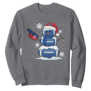 Christmas Buffalo Football Sweatshirt Vintage 90s Bill Fan Football Snowman Xmas Pajamas TS10 Charcoal Print Your Wear