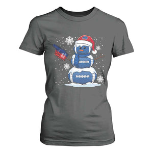 Christmas BFB Football T Shirt For Women Vintage 90s BFB Sports Fan Football Snowman Xmas Pajamas TS10 Dark Heather Print Your Wear