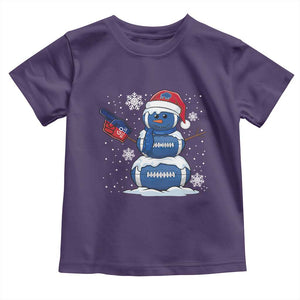 Christmas BFB Football Toddler T Shirt Vintage 90s BFB Sports Fan Football Snowman Xmas Pajamas TS10 Purple Print Your Wear