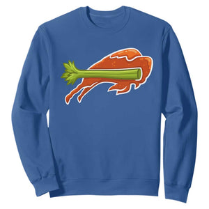 Buffalo Chicken Wing Sweatshirt Vintage 90s Bill Fan Game Day TS10 Royal Blue Print Your Wear