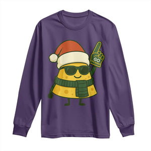 GB Fan Christmas Long Sleeve Shirt Gifts for Sports Fans Santa Hat TS10 Purple Print Your Wear