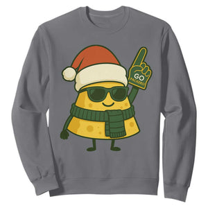 Green Bay Fan Christmas Sweatshirt Gifts for Sports Fans Santa Hat TS10 Charcoal Print Your Wear