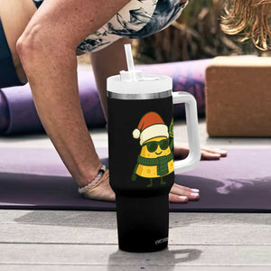 GB Fan Christmas Tumbler With Handle Gifts for Sports Fans Santa Hat TS10 Print Your Wear