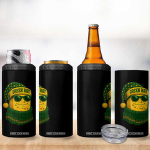 Christmas GB 4 in 1 Can Cooler Tumbler Gifts for Sports Fans Santa Hat TS10 Print Your Wear