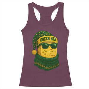 Christmas GB Racerback Tank Top Gifts for Sports Fans Santa Hat TS10 Maroon Print Your Wear