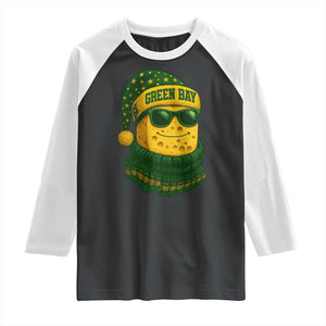 Christmas GB Raglan Shirt Gifts for Sports Fans Santa Hat TS10 Black White Print Your Wear