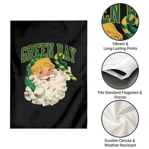 Christmas GB Fan Garden Flag Vintage Varsity Retro Santa Claus Face Game Day TS10 Print Your Wear