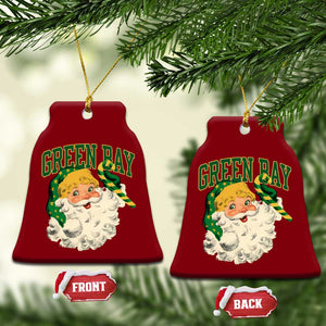 Christmas GB Fan Ceramic Ornament Vintage Varsity Retro Santa Claus Face Game Day TS10 Print Your Wear