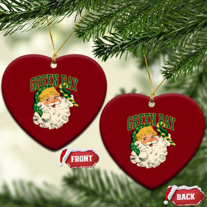 Christmas GB Fan Ceramic Ornament Vintage Varsity Retro Santa Claus Face Game Day TS10 Print Your Wear