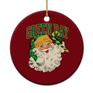 Christmas GB Fan Ceramic Ornament Vintage Varsity Retro Santa Claus Face Game Day TS10 1pc Red Print Your Wear