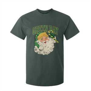 Christmas GB Fan T Shirt For Kid Vintage Varsity Retro Santa Claus Face Game Day TS10 Dark Forest Green Print Your Wear