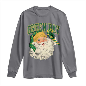 Christmas GB Fan Long Sleeve Shirt Vintage Varsity Retro Santa Claus Face Game Day TS10 Charcoal Print Your Wear