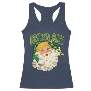 Christmas GB Fan Racerback Tank Top Vintage Varsity Retro Santa Claus Face Game Day TS10 Navy Print Your Wear