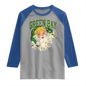Christmas GB Fan Raglan Shirt Vintage Varsity Retro Santa Claus Face Game Day TS10 Sport Gray Royal Print Your Wear