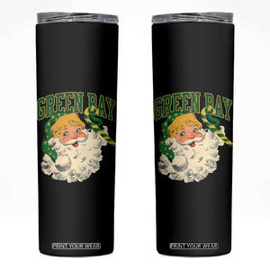 Christmas GB Fan Skinny Tumbler Vintage Varsity Retro Santa Claus Face Game Day TS10 Black Print Your Wear