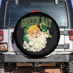 Christmas GB Fan Spare Tire Cover Vintage Varsity Retro Santa Claus Face Game Day TS10 No hole Black Print Your Wear