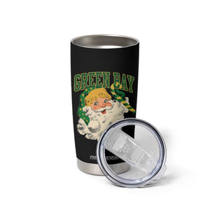 Christmas Green Bay Fan Tumbler Cup Vintage Varsity Retro Santa Claus Face Game Day TS10 Print Your Wear