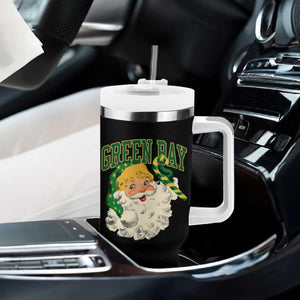 Christmas GB Fan Tumbler With Handle Vintage Varsity Retro Santa Claus Face Game Day TS10 Print Your Wear