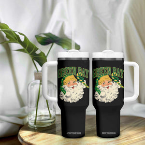 Christmas GB Fan Tumbler With Handle Vintage Varsity Retro Santa Claus Face Game Day TS10 Print Your Wear